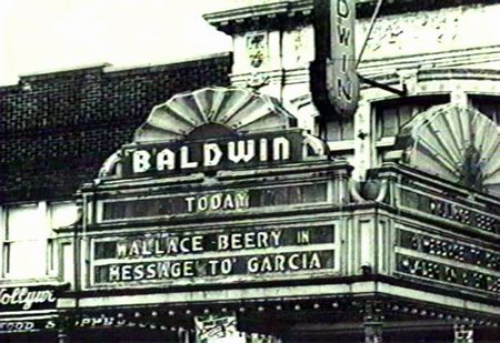 Baldwin Theatre (Washington Theatre) - Old Shot Of Marquee (newer photo)